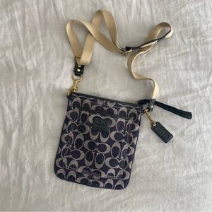 NWOT Coach denim cross-body satchel